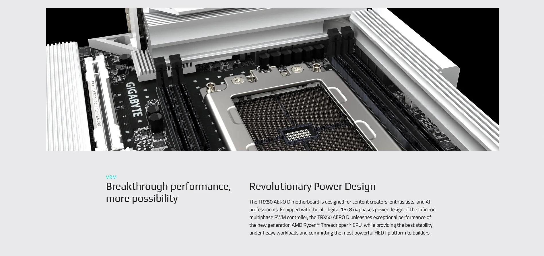 TRX50 AERO D (sTR5/AMD/ TRX50/ E-ATX/ DDR5/AMD Ryzen Threadripper PRO 7000/ Placa-mãe)