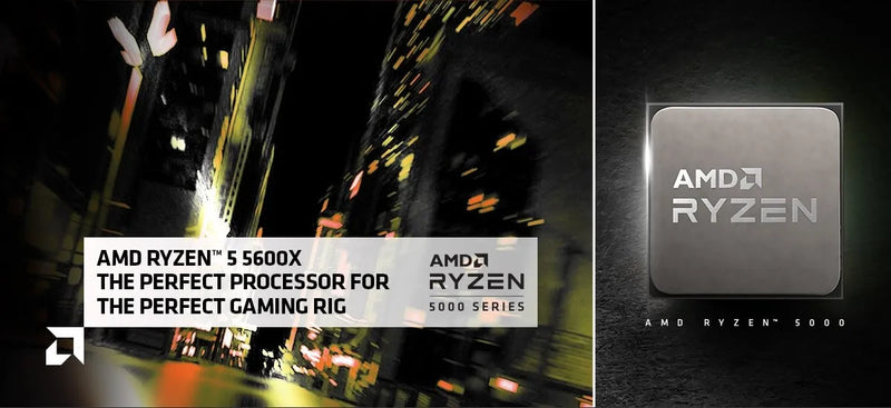 Novo amd ryzen 5 5600x r5 5600x 3.7 ghz seis-núcleo doze-linha 65w processador cpu l3 = 32m 100-000000065 soquete am4 com ventilador mais frio
