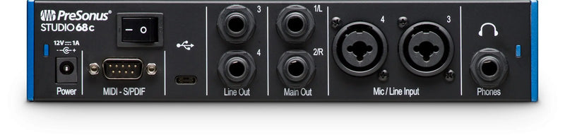 Presonus studio 68c profissional placa de som externo com função de medição e monitoramento para o estúdio de gravação de dobragem ao vivo