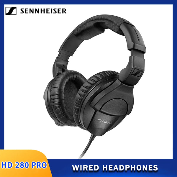 Sennheiser HD 280 PRO Professional Over-Ear Monitoring Headset, Com Fio, HIFI, Música, Gravação Profissional
