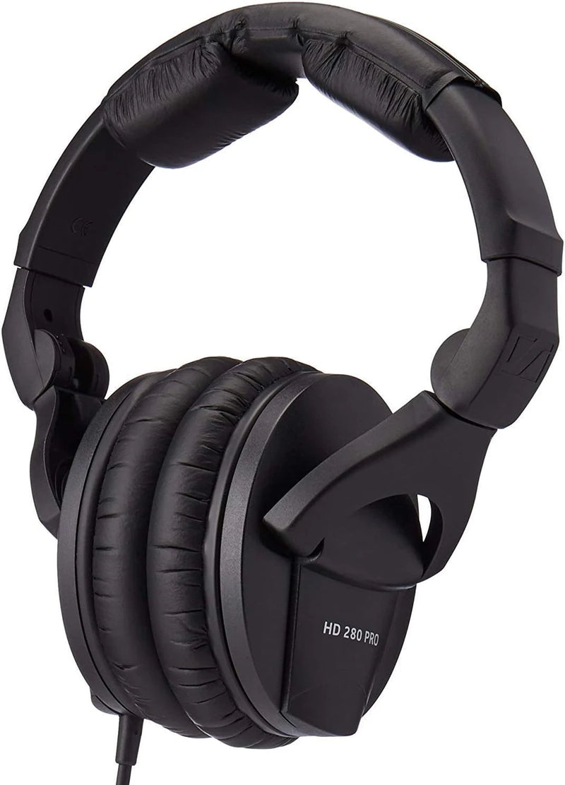 Sennheiser HD 280 PRO Professional Over-Ear Monitoring Headset, Com Fio, HIFI, Música, Gravação Profissional