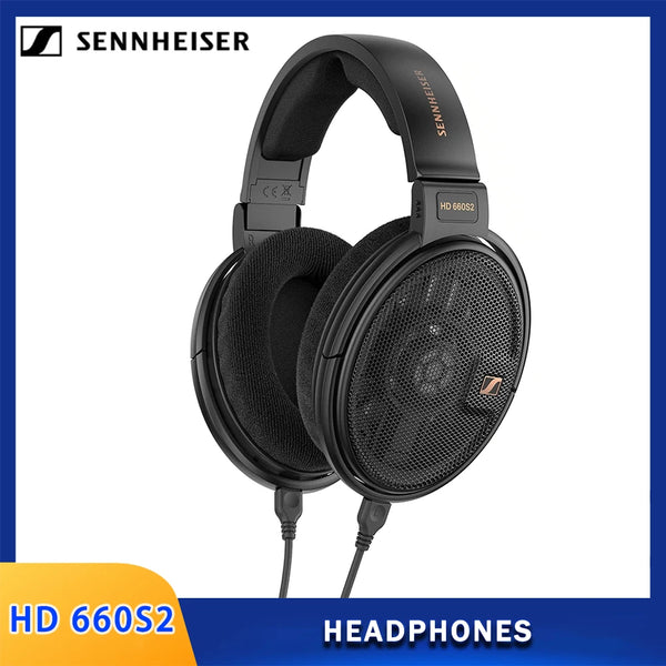 Sennheiser hd 660s2-fones de ouvido estereofônicos audiófilos com fio com baixo profundo, surround otimizado, fluxo de ar do transdutor, magn ventilado