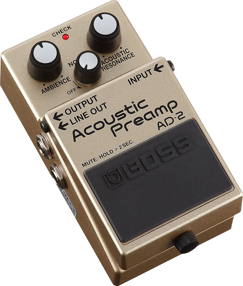 Boss ad-2 Guitarra Acústica, Pré-amplificador com Advanced BOSS, Processamento de Som Natural, Estúdio, Qualidade de Som