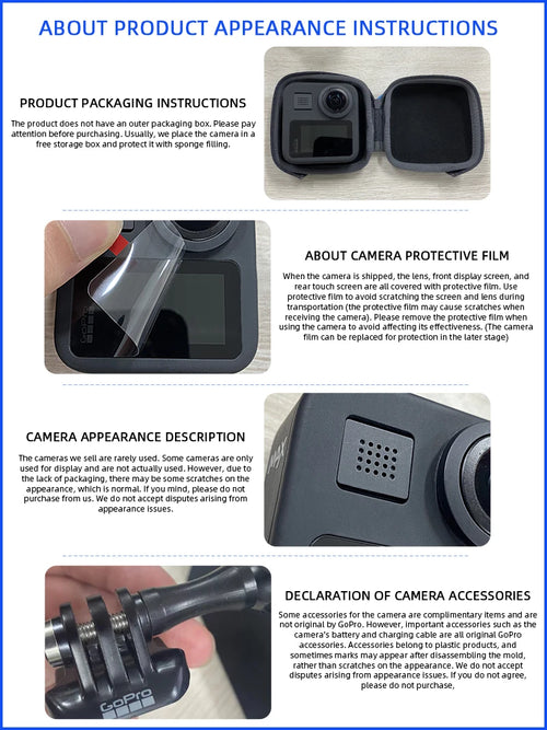 (Used) GoPro MAX 360 action camera 5.2k Go Pro MAX 360 original camera vlog camera 360 action camera