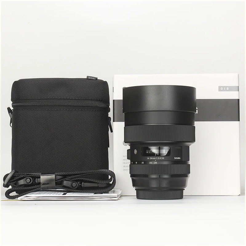 Sigma 14-24mm f2.8 dg hsm arte lente quadro completo slr câmera 14-24mm grande angular lente de zoom para montagem canon ou montagem nikon