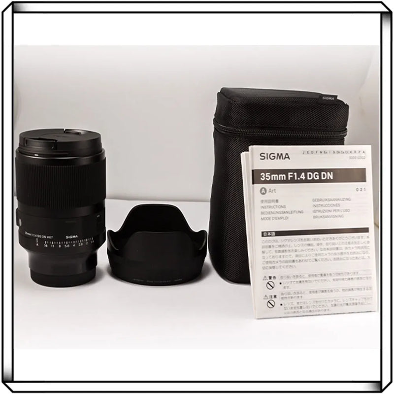 Sigma 35mm f1.4 dg dn arte lente quadro completo micro único 35mm f1.4 lente para sony e montagem ou l montagem