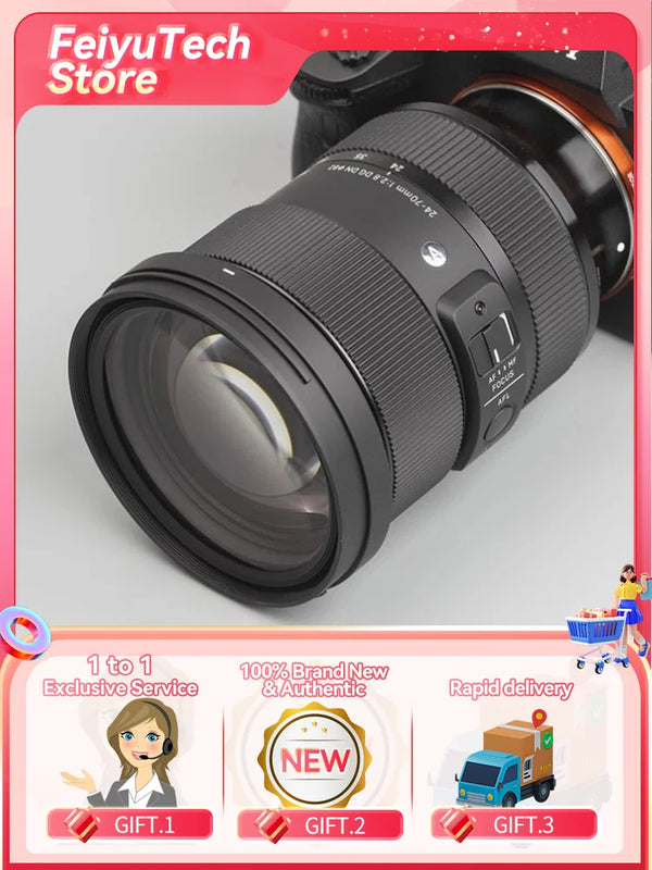 Sigma Lente 24-70mm F2.8 DG DN Art Mirrorless Lente de Câmera Full Frame Zoom Padrão Grande Abertura para A7 A7R III IV 24 70 2.8