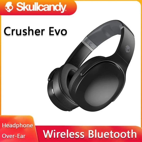 Skullcandy-Auscultadores Sem Fio Bluetooth com Microfone, Crusher Evo, Extra Bass Tech, Sports Headset, iPhone, Android, Bateria de 40 Horas
