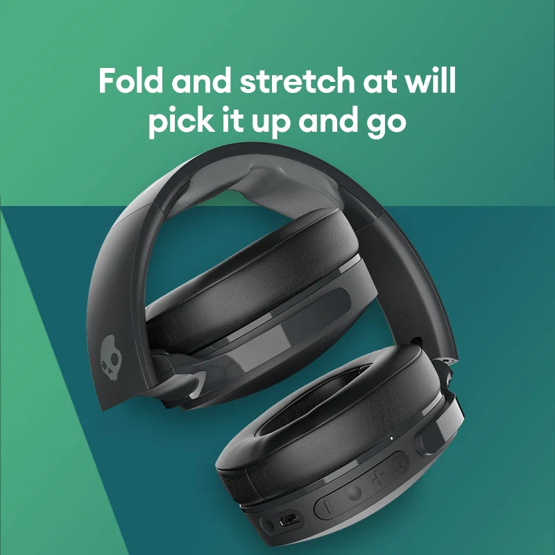 Skullcandy-Auscultadores Sem Fio, Redução de Ruído, Over-Ear Bluetooth Earbuds para Esportes, Gaming Headset, Hesh ANC, Original, S6HW-N740