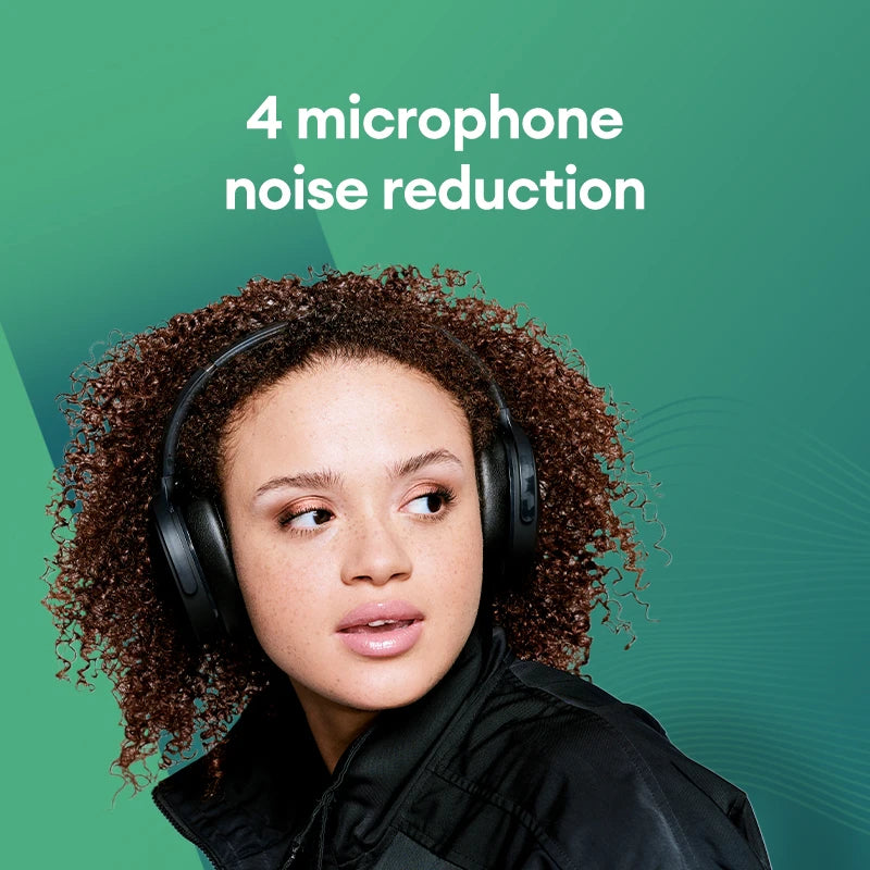 Skullcandy-Auscultadores Sem Fio, Redução de Ruído, Over-Ear Bluetooth Earbuds para Esportes, Gaming Headset, Hesh ANC, Original, S6HW-N740