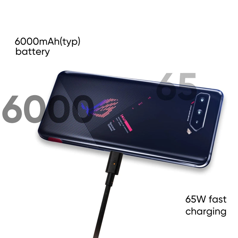 Smartphone ASUS-ROG 5 S, 5G, Snapdragon 888 Plus, 6.78 ", Display AMOLED 144Hz, 6000mAh, Carregamento Rápido de 65W, Rom Global Gaming