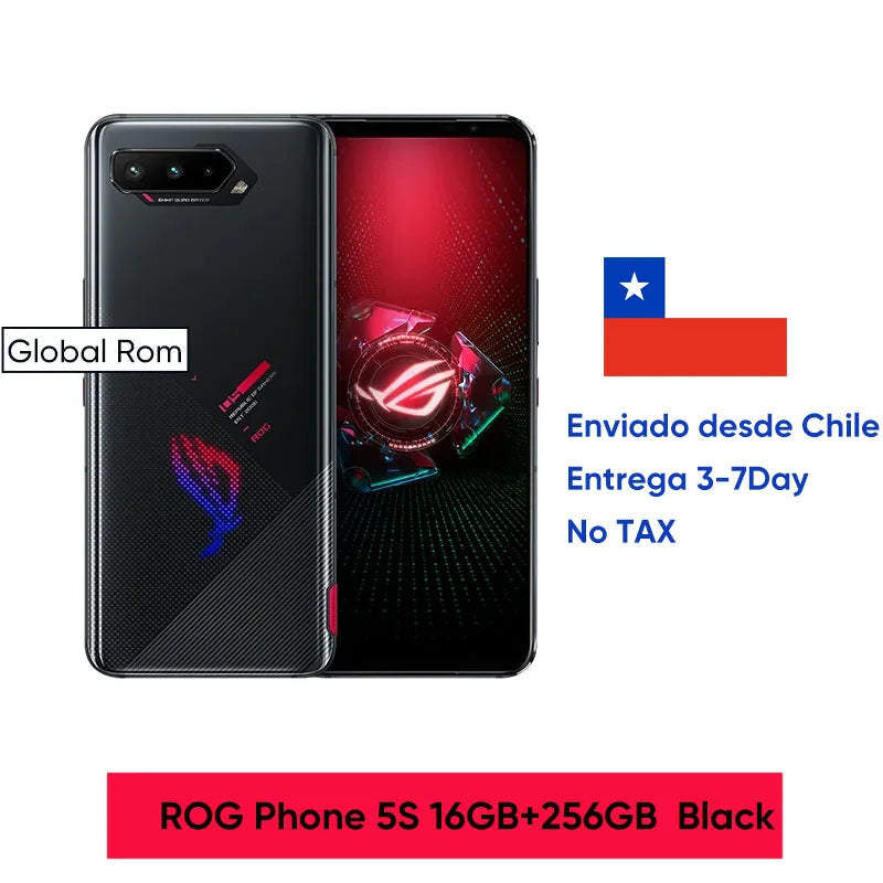 Smartphone ASUS-ROG 5 S, 5G, Snapdragon 888 Plus, 6.78 ", Display AMOLED 144Hz, 6000mAh, Carregamento Rápido de 65W, Rom Global Gaming