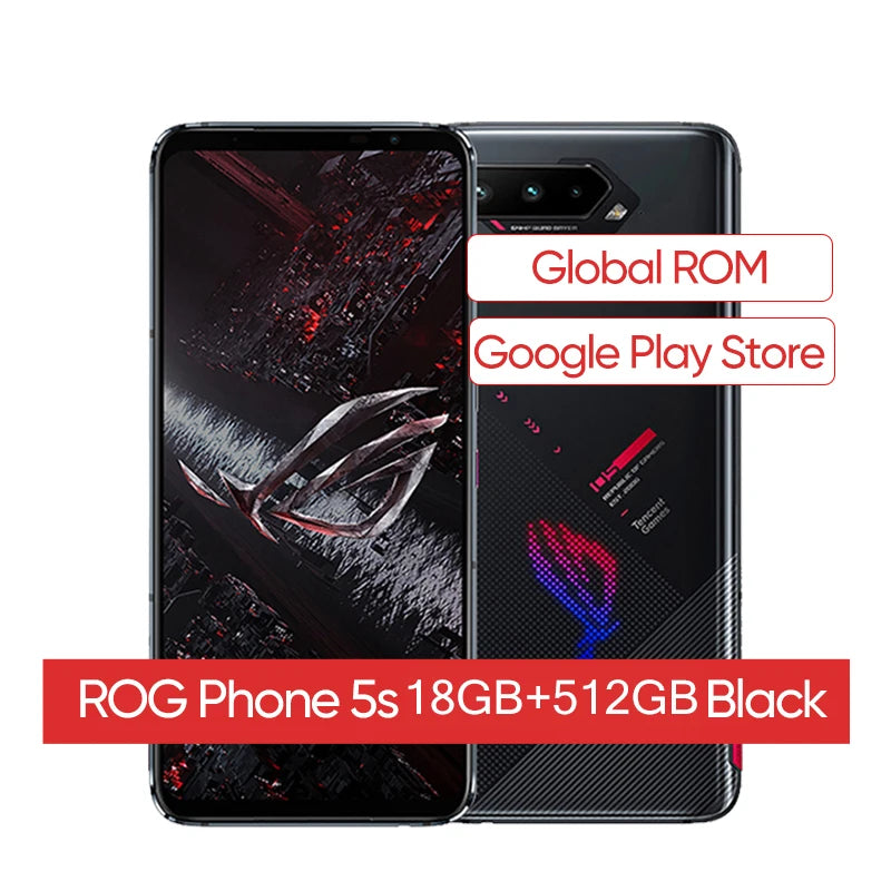 Smartphone ASUS-ROG 5 S, 5G, Snapdragon 888 Plus, 6.78 ", Display AMOLED 144Hz, 6000mAh, Carregamento Rápido de 65W, Rom Global Gaming
