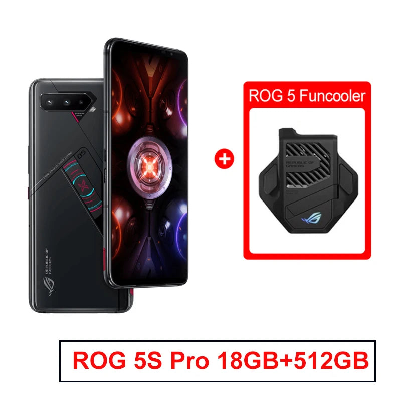 Smartphone ASUS-ROG 5 S, 5G, Snapdragon 888 Plus, 6.78 ", Display AMOLED 144Hz, 6000mAh, Carregamento Rápido de 65W, Rom Global Gaming