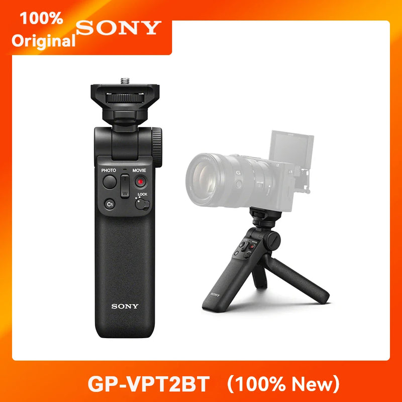 Sony-GP-VPT2BT Selfie Handle, Punho De Tiro Sem Fio com Comando Remoto para ZV1 A6400, 3 Tripé Gp Vpt2b