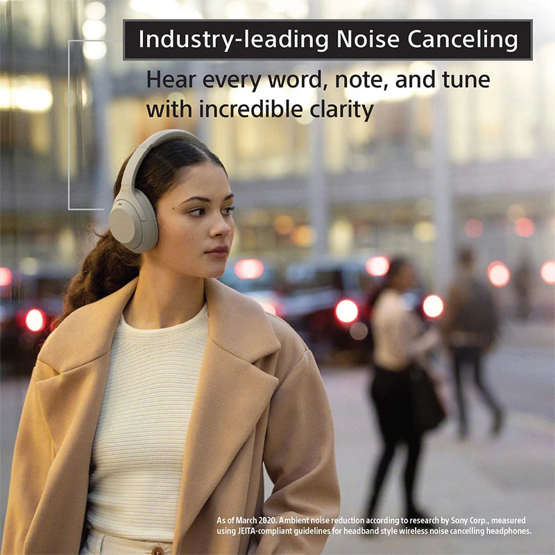 Sony-Wireless Noise Cancelamento Overhead Headphones, indústria levando, até 30 horas de vida útil da bateria, WH-1000XM4