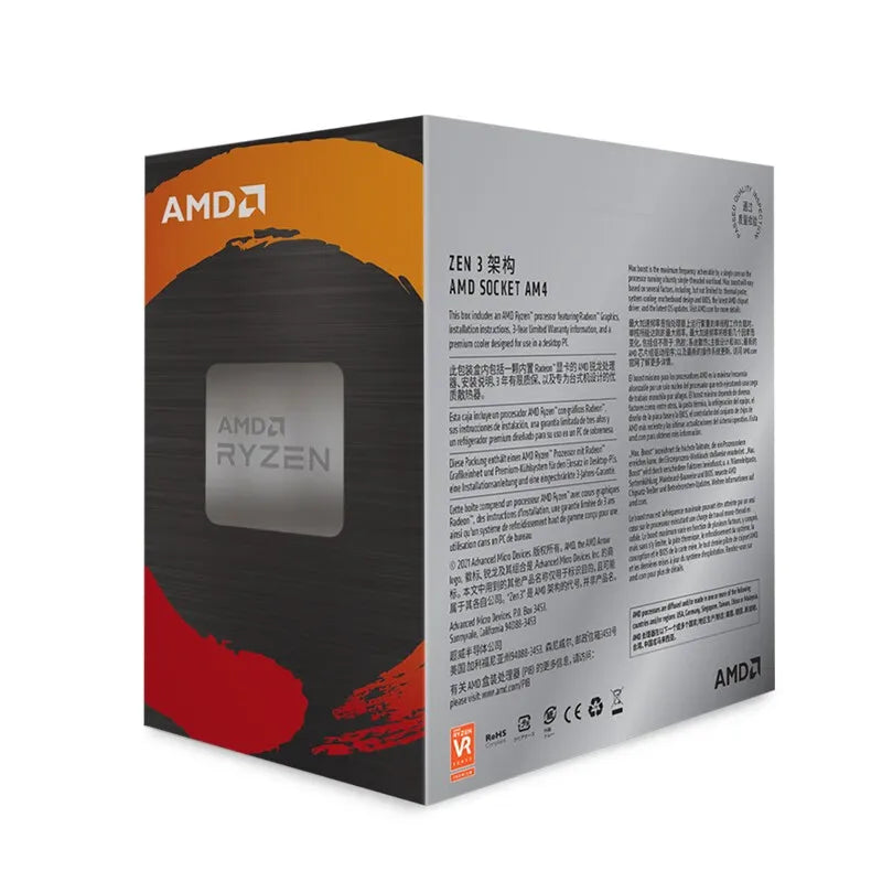 Soquete do processador de jogos AMD Ryzen 5 com ventilador, CPU R5 5600, Processador de jogo, AM4, 6 núcleos, 12 thread, 65W, DDR4, Versão para desktop