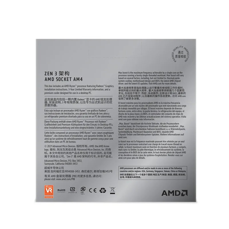 Soquete do processador de jogos AMD Ryzen 5 com ventilador, CPU R5 5600, Processador de jogo, AM4, 6 núcleos, 12 thread, 65W, DDR4, Versão para desktop