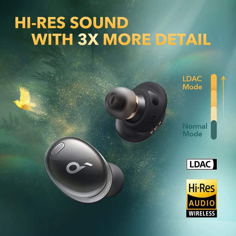 Soundcore liberty 3 pro tws bluetooth fone de ouvido sem fio verdadeiro ldac anc com acaa 2.0 hi-res áudio 6 microfones para chamada
