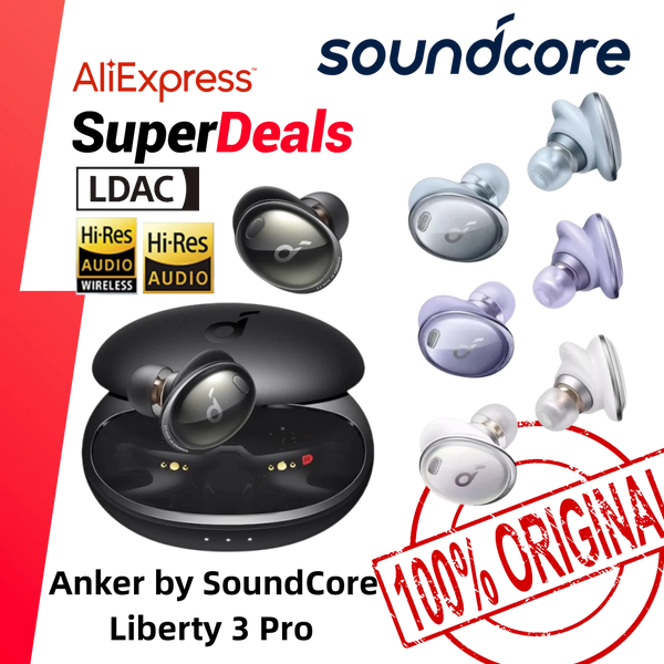 Soundcore liberty 3 pro tws bluetooth fone de ouvido sem fio verdadeiro ldac anc com acaa 2.0 hi-res áudio 6 microfones para chamada
