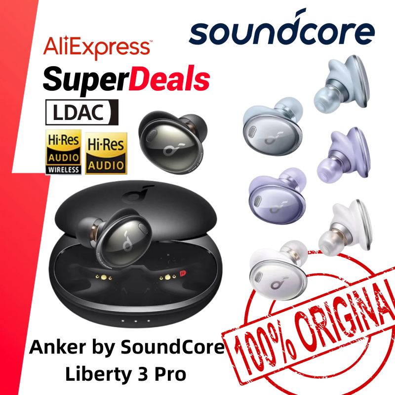 Soundcore liberty 3 pro tws bluetooth fone de ouvido sem fio verdadeiro ldac anc com acaa 2.0 hi-res áudio 6 microfones para chamada