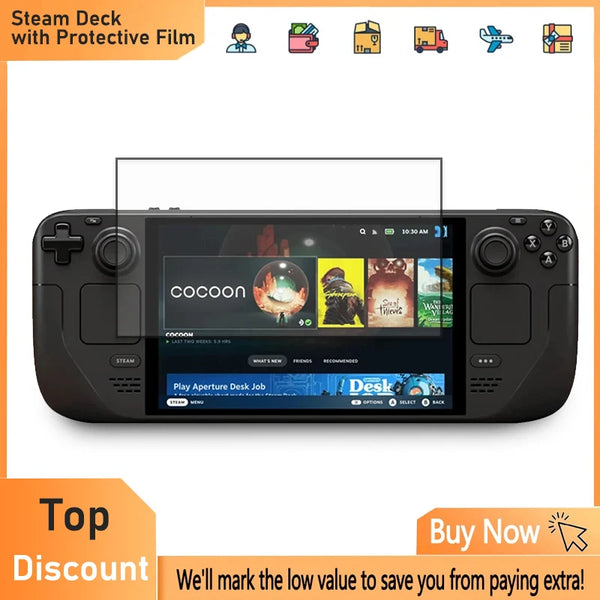 Steam Deck Handheld Game Console, Display OLED, Touch Screen, Suporta Bluetooth e WiFi Jogos, 64G, 256G, 512GB, 7.4 ", Novo