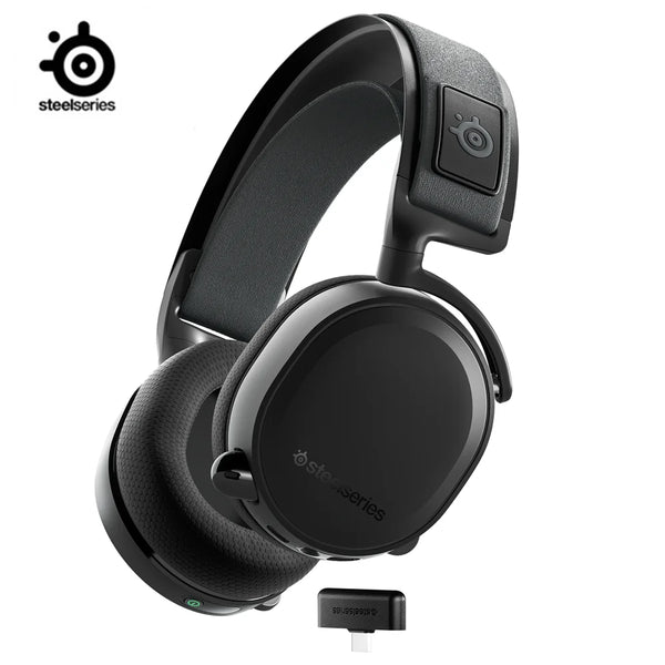 Steelseries arctis 7 + fone de ouvido de jogos sem fio 2.4 ghz USB-C - 7.1 surround-para computador, ps5, ps4, mac, android e switch