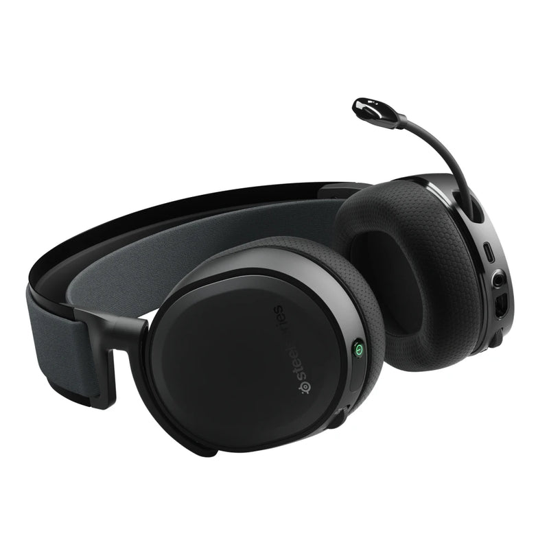 Steelseries arctis 7 + fone de ouvido de jogos sem fio 2.4 ghz USB-C - 7.1 surround-para computador, ps5, ps4, mac, android e switch