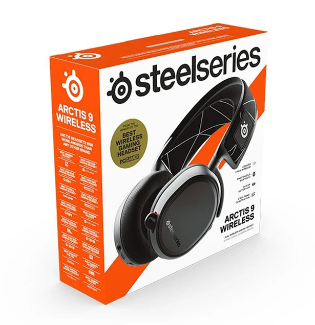 Steelseries arctis 9-headset para jogos sem fio, headset integrado, 2.4ghz, bluetooth, bateria com duração de 20 horas, e-games, 7.1