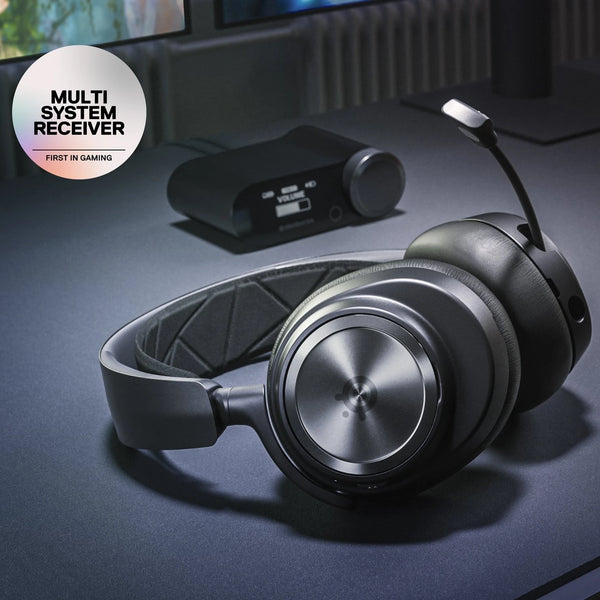 Steelseries arctis nova pro-fone de ouvido multisistema sem fio para jogos, com cancelamento de ruído ativo, mic, pc, ps5, ps4, switch, mobile, xbox