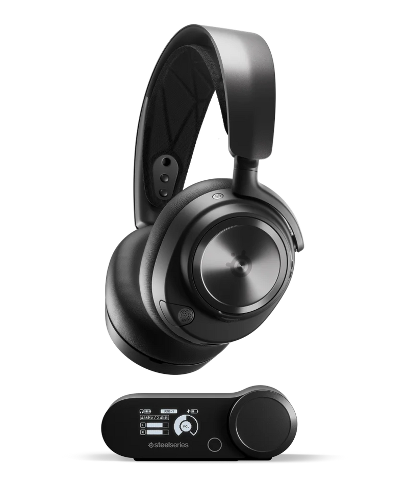 Steelseries arctis nova pro-fone de ouvido multisistema sem fio para jogos, com cancelamento de ruído ativo, mic, pc, ps5, ps4, switch, mobile, xbox