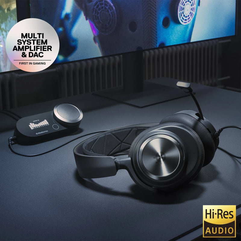 Steelseries arctis nova pro wired gaming headset alta-fidelty gamin áudio com multi-sistema conectar microfone pc, ps5, ps4