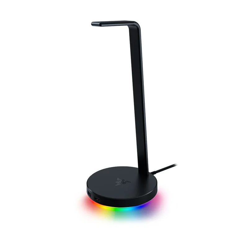 Suporte de auscultadores multifuncional Razer-chroma, luz RGB V2, HUB USB, suporte de metal, estação base, original