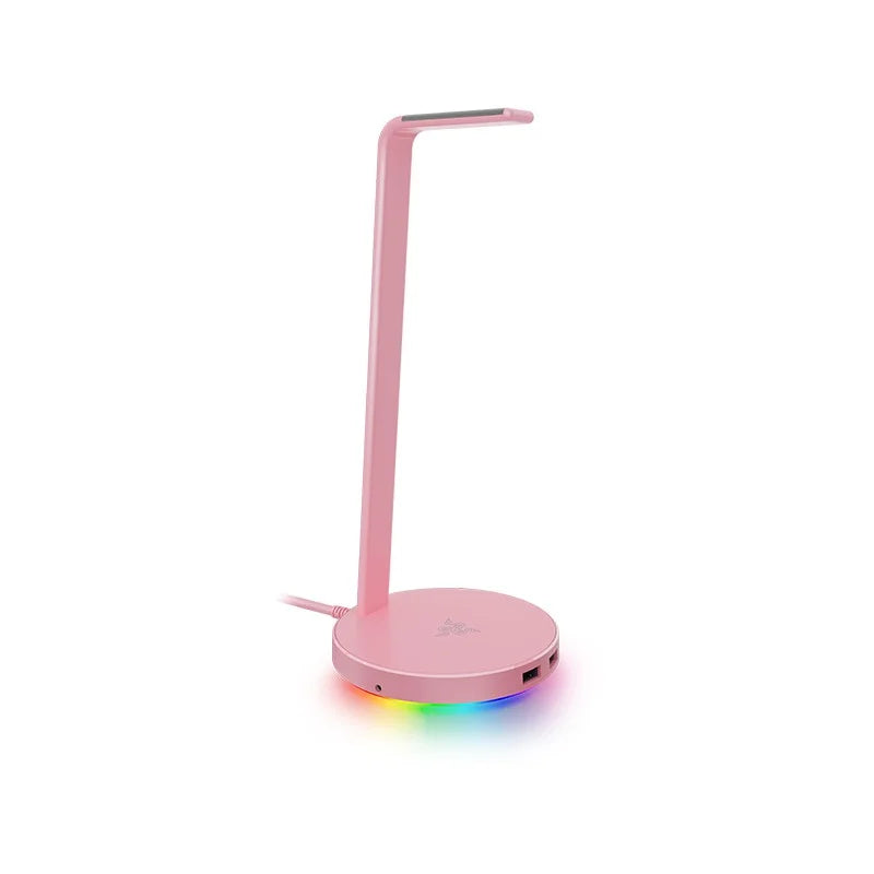 Suporte de auscultadores multifuncional Razer-chroma, luz RGB V2, HUB USB, suporte de metal, estação base, original