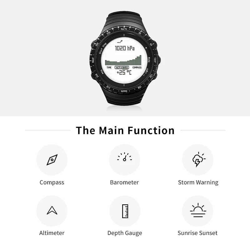 Suunto núcleo relógio inteligente com bússola barômetro altímetro medidor de profundidade tempestade aviso clássico relógio temperatura nascer do sol e pôr do sol