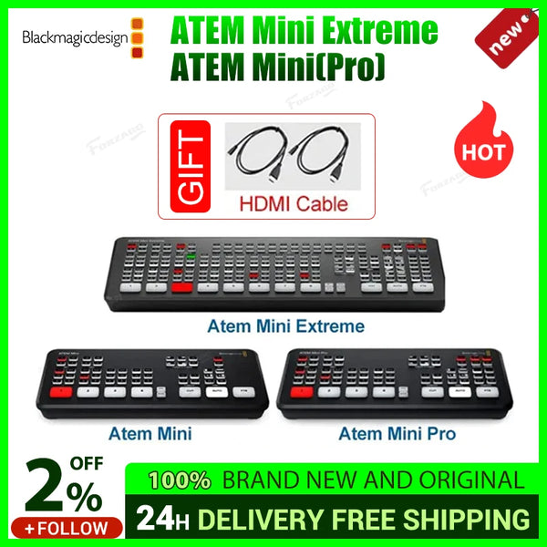 Switcher Blackmagic Design Mini Live Stream, ATEM Mini Extreme, ATEM Mini Pro, Multi-visualização e Gravação, Novos recursos
