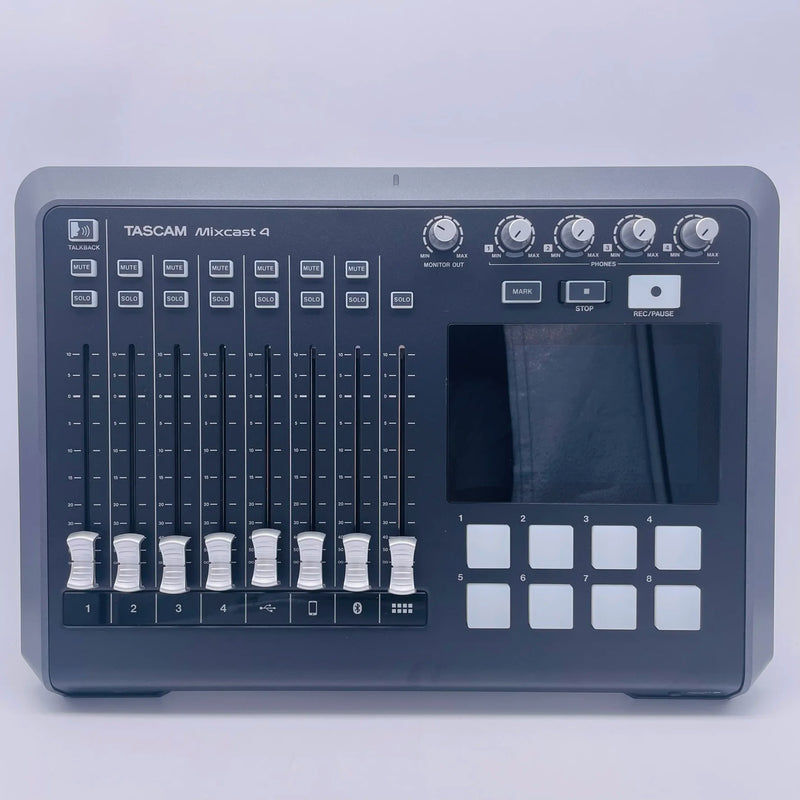 TASCAM-MIXCAST 4 Podcast Station, gravador embutido, interface de áudio USB para transmissão ao vivo, produção de eventos ou voz sobre