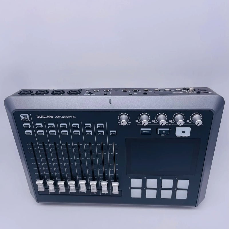 TASCAM-MIXCAST 4 Podcast Station, gravador embutido, interface de áudio USB para transmissão ao vivo, produção de eventos ou voz sobre