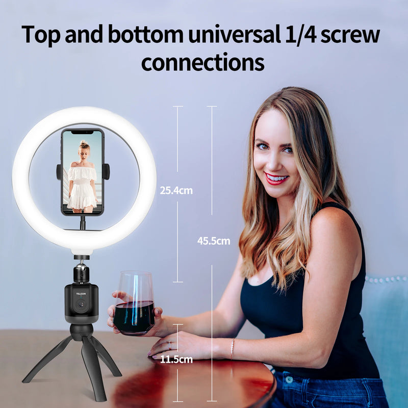 TELESIN-AI Smart Shooting Gimbal, Selfie, Auto Face Tracking, Suporte, Telefone, Vlog, GoPro 12, DJI Osmo Ação, Rotação de 360 °