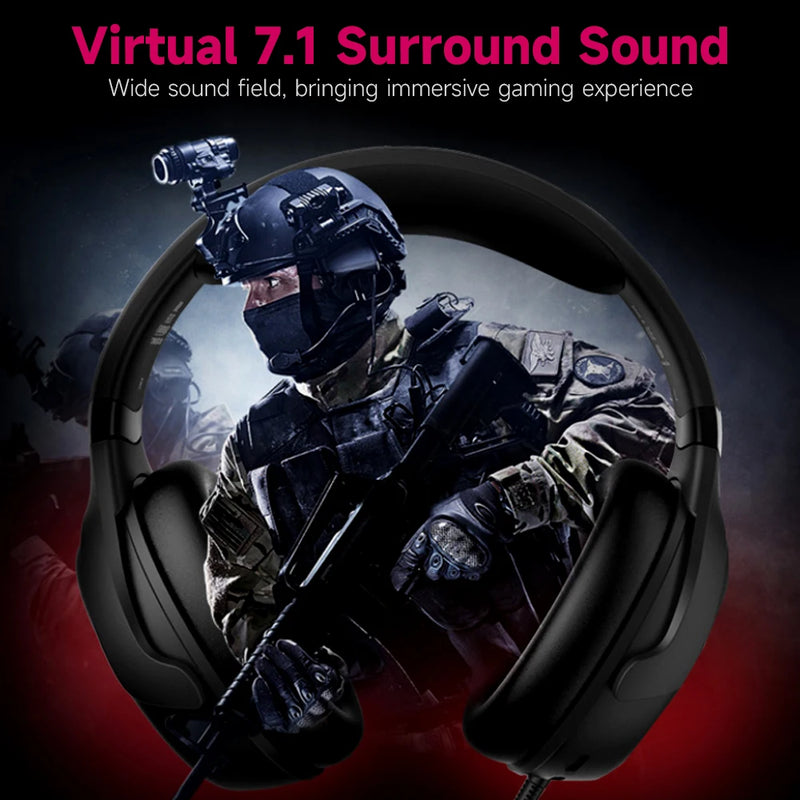 Takstar liberty gamer rise gaming headset virtual 7.1 surround som destacável fone de ouvido com fio interface usb ergonômico