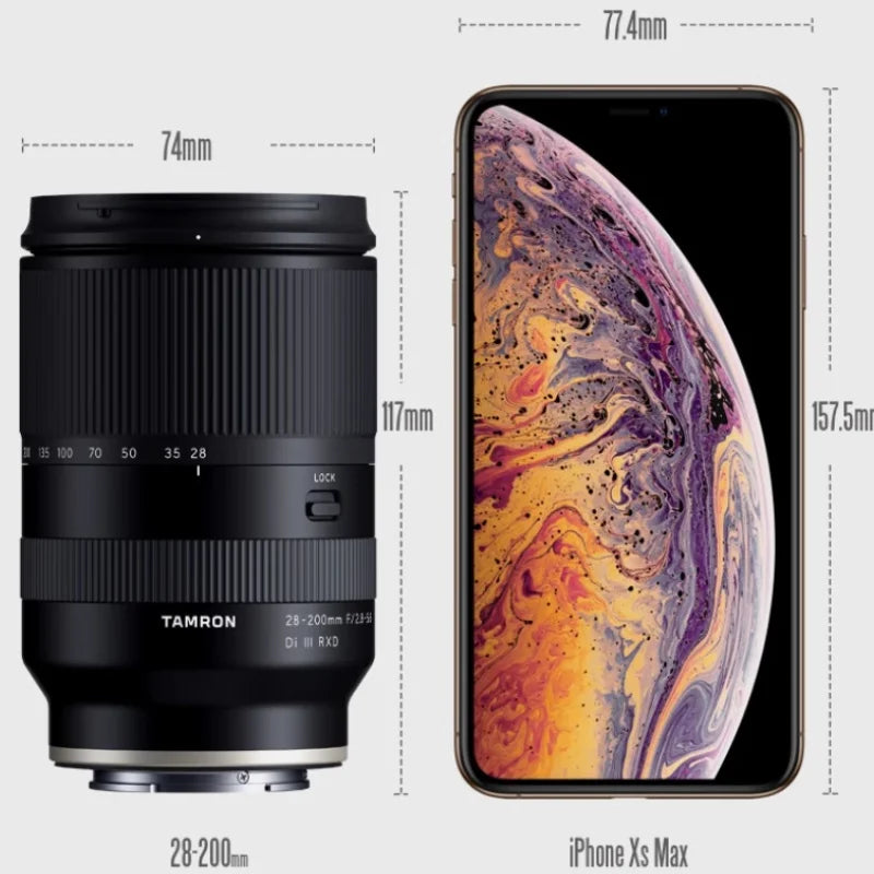 Tamron 28-200mm a071 lente de câmera sony lente de zoom de câmera sem espelho para quadro completo sony e-port acessórios de câmera personalizados