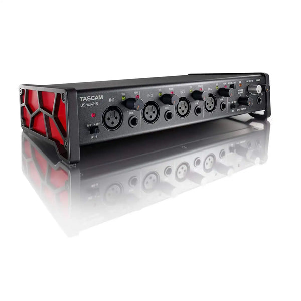 Tascam-Áudio USB profissional e interface MIDI, 4 Mic, entradas de linha, 4 saídas, função loopback para o produtor, US-4x4 HR