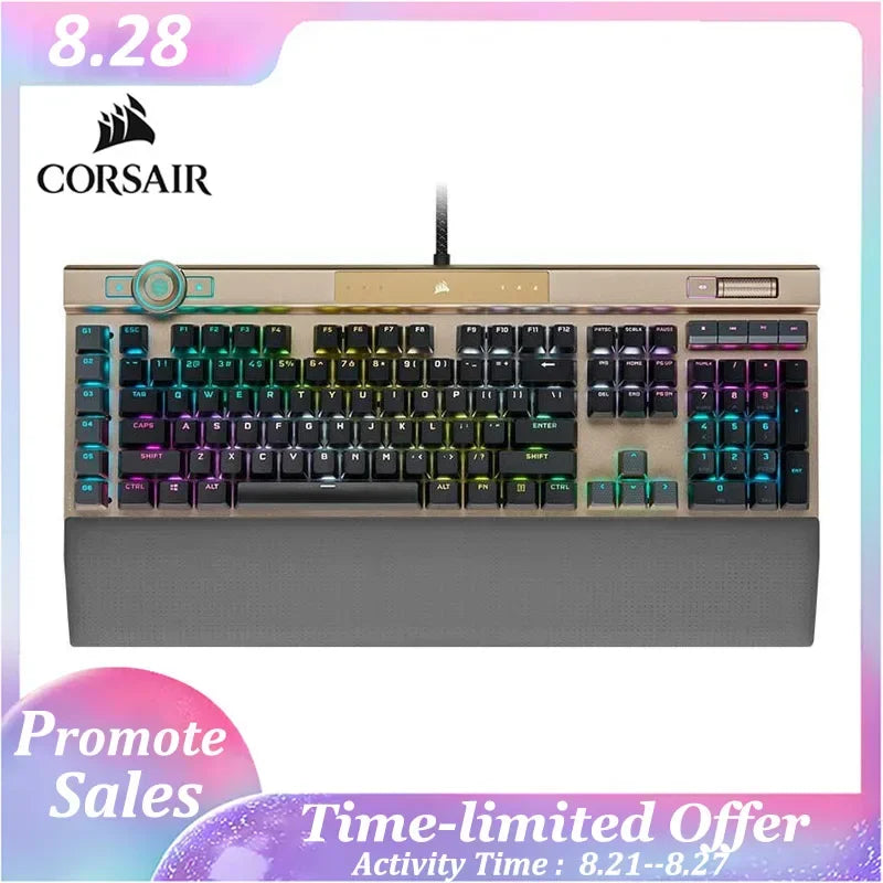 Teclado Gaming CORSAIR-RGB Series, K100
