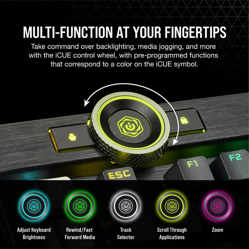 Teclado Gaming CORSAIR-RGB Series, K100