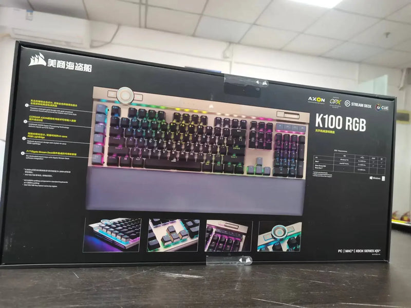 Teclado Gaming CORSAIR-RGB Series, K100