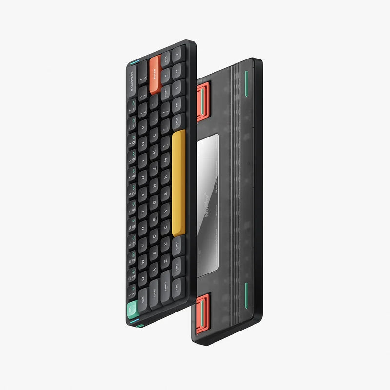 Teclado Mecânico sem fio, Perfil Baixo Interruptor Gateron, Compatível com Windows e Mac, Bluetooth 2.4g, Air60 V2