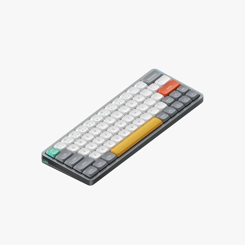 Teclado Mecânico sem fio, Perfil Baixo Interruptor Gateron, Compatível com Windows e Mac, Bluetooth 2.4g, Air60 V2