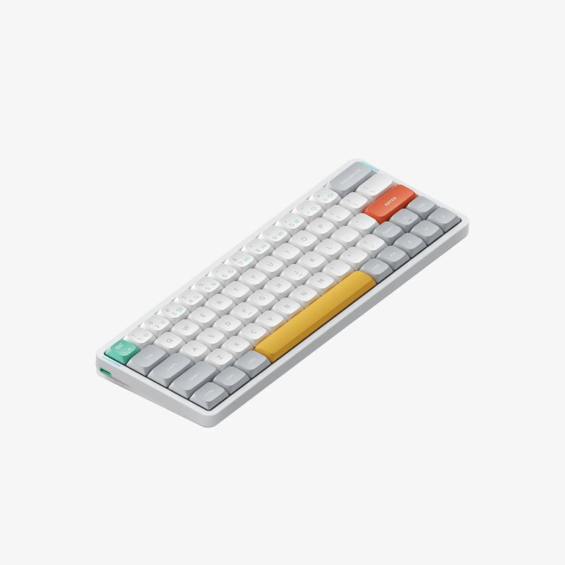 Teclado Mecânico sem fio, Perfil Baixo Interruptor Gateron, Compatível com Windows e Mac, Bluetooth 2.4g, Air60 V2