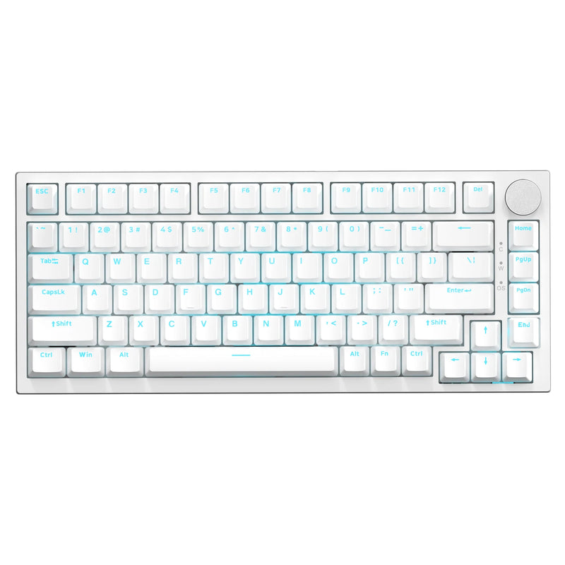 Teclado mecânico do tubarão do ataque com botão, Junta AJAZZ AK820, Espuma de 5 camadas, Interruptor Linear Hot-Swap, 75% Layout ANSI