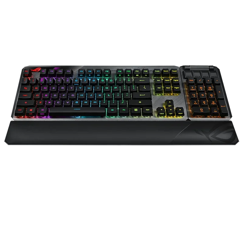 Teclado mecânico para jogos Asus-Rog Claymore II com interruptores ópticos Rx, 104 teclas Gamer, USB 2.0, Rf, 2.4ghz, Tkl modular 80%, 100%
